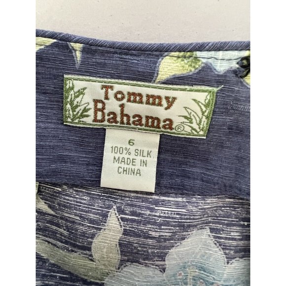 Tommy Bahama Womens Size 6 Cropped Blue Floral Print 100% Silk Pants - Picture 9 of 11